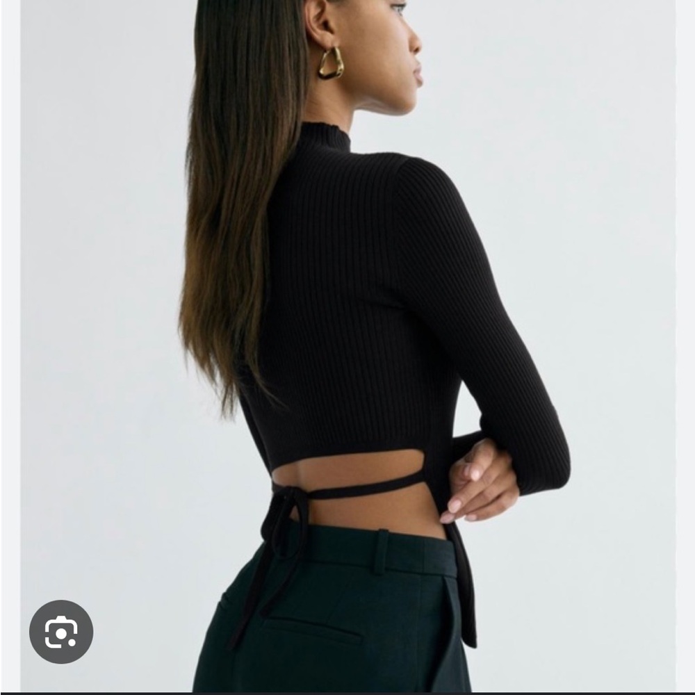 Aritzia Ambrosia top long sleeve Black Size Small